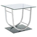 Garrett - 2 Piece Coffee Table Set - Chrome Furniture Max