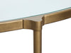 Cassidy - Demilune Sofa Table - Aged Brass And Volakas Classic Magnussen Furniture