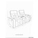 Austin - Console Reclining Loveseat With Storage Arms - Gray Global Furniture USA
