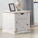 End Table With Storage Drawer And Shelves - Antique White / Gold Home Essentials
