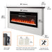 65" Electric Fireplace With Wall Mantel, 50" Fireplace Insert Heater, Remote Control, Timer For Living Room - Antique White Home Essentials