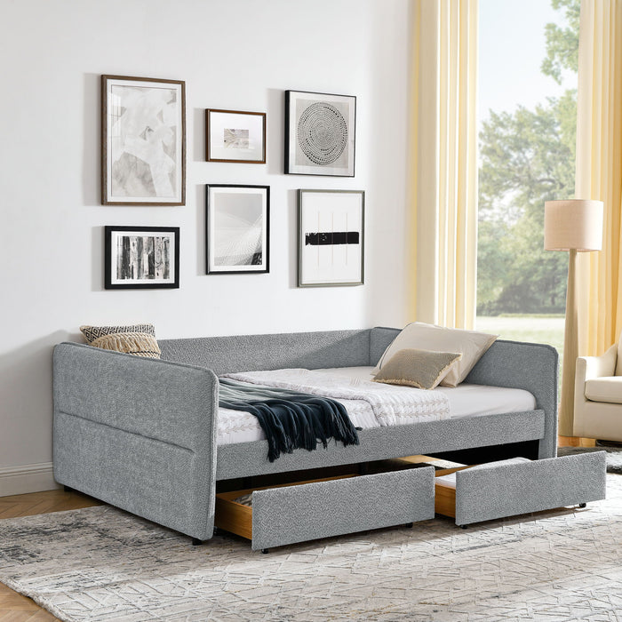 Upholstered Daybed & 2 Drawers Home Essentials