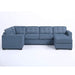 Reversible Chaise U - Sectional Couch, Living Room 3 Piece Set Home Essentials