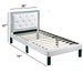Glamours Style Bed With Diamond Tufted Padded Headboard Home Essentials