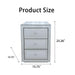 3 Drawer Nightstand - Silver Home Essentials