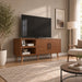 TV Stand For TVs Up To 60" With 2 Doors And 2 Open Shelves Home Essentials
