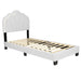 Bed With Floral Design Headboard And Built In LED Lighting Home Essentials