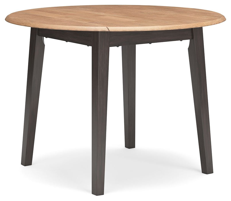 Gesthaven - Round Dining Room Drop Leaf Table Set Signature Design by Ashley®