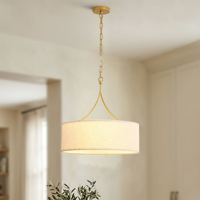 3 Light Drum Pendant Light Daily Nest
