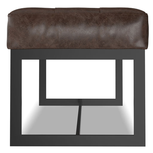 Penelope - Ottoman Bench With Genuine Leather Upholstery - Brown Simpli-Home