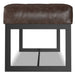 Penelope - Ottoman Bench With Genuine Leather Upholstery - Brown Simpli-Home