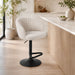 Adjustable Swivel Bar Stool With Upholstered Seat - Beige Home Essentials