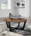 Hanneforth - Round Cocktail Table - Brown Signature Design by Ashley®