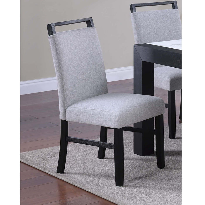 Dining Chairs With Handle Upper Backrest (Set of 2) - Charcoal Home Essentials