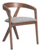 Cairo - Dining Chair - Dove Gray / Walnut Zuo Modern