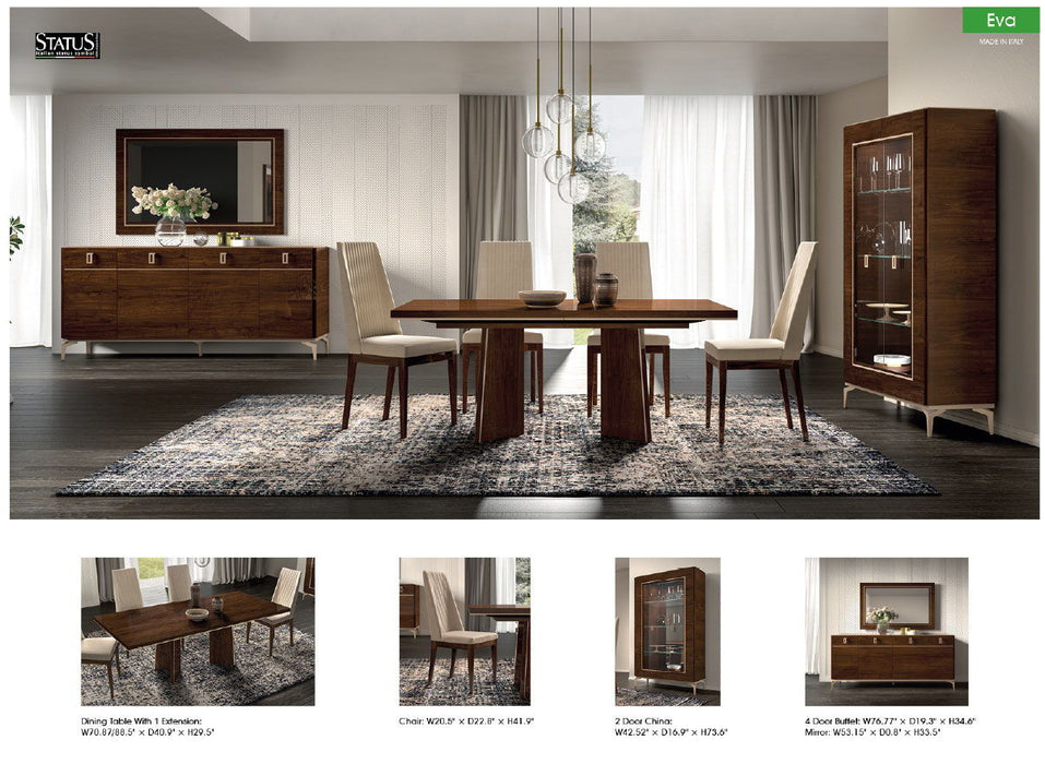 Eva - Dining Table - Dark Brown Status Italy