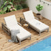 Outdoor Lounge Chairs, 5 Position Chaise Lounge With Adjustable Backrest (Set of 2) - Gray Hearth and Haven