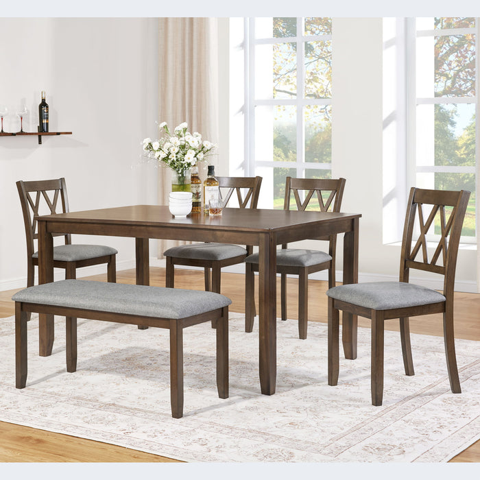 Modern Dining Set With Upholstered Chairs Home Essentials