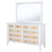 Talia - 10 Drawer Dresser And Mirror Set - White Furniture Max