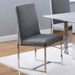 Upholstered Dining Chair Set With Base (Set of 2) - Gray Furniture Max