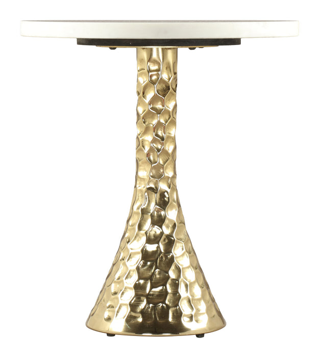 Lira - Accent Table - White / Gold Zuo Modern