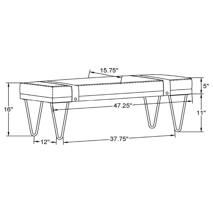 Karis - Upholstered Accent Bench - Beige Furniture Max