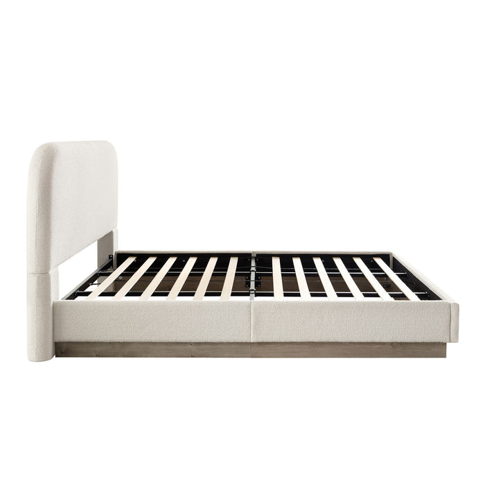 Linton - Upholstered Platform Bed With Curved Headboard House & Home Furniture