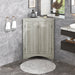 Triangle Bathroom Storage Cabinet With Adjustable Shelves, Freestanding Floor Cabinet - Oak Hearth and Haven