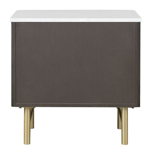 Clayten - Nightstand - Marble Top & Espresso ACME