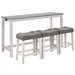 4 Piece Bar Table Set With Power Outlet Home Essentials