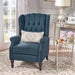 Armchair Recliner With Pushback Mechanism And Wingback Design Noble House