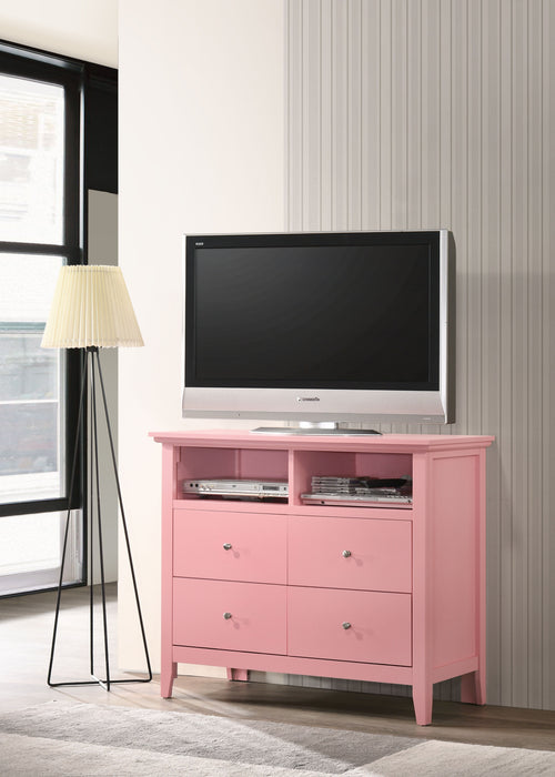 Glory Furniture Hammond TV Media Chest, Pink