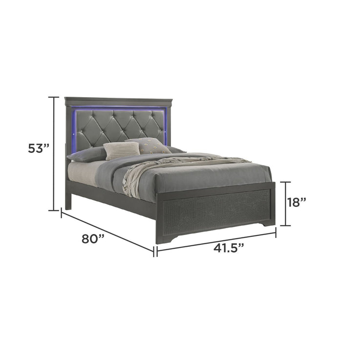 Blaze - Bed With LED Headboard Matrix Furniture Group