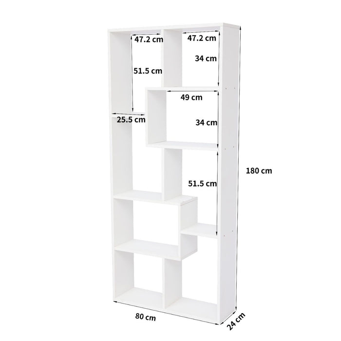 Asymmetrical Display Shelf & Bookcase, 5 Tier Home Essentials