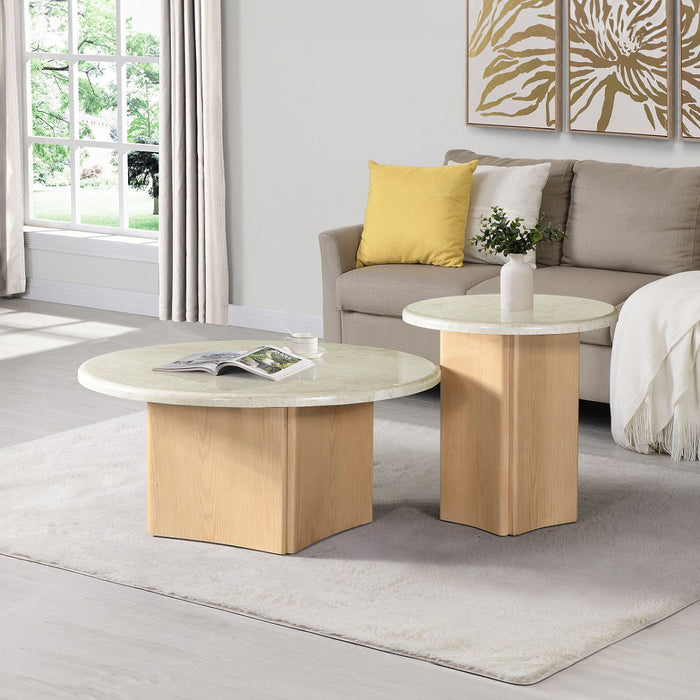 Qwin - Table With Marble Top ACME