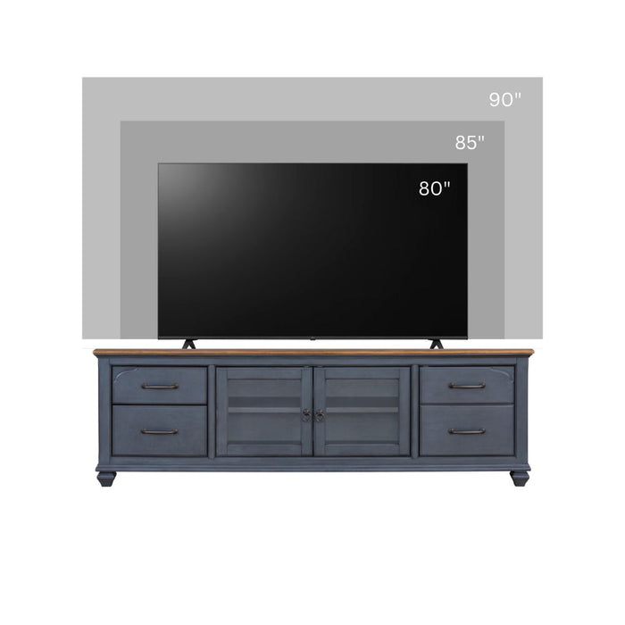 TV Stand For TVs Up To 90" - Blue Home Essentials