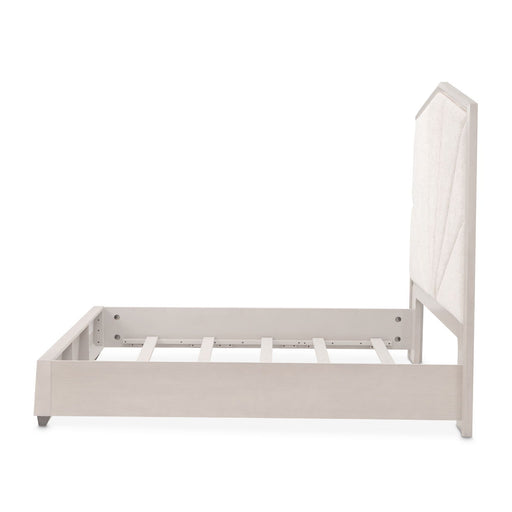Fantosini - King Tufted Panel Bed - Silver Mist Michael Amini