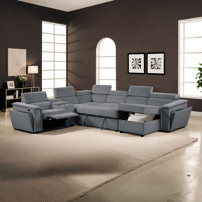 Harvey - Power Recliner Sleeper Sectional Matrix Furniture Group