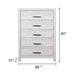 Modern Style 5 Drawer Chest In Natural Rustic Wood With Clean Lines And Spacious Storage Matrix Furniture Group