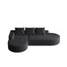 Modern Curved Sofa, L-Shaped Modular Sectional Set With 3 Pillows Home Essentials