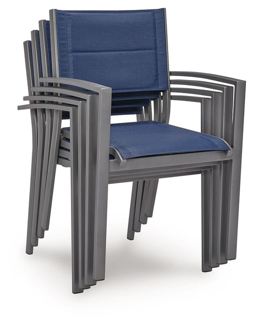 Rocky Creek - Sling Arm Chair (Set of 4) - Blue / Gray Signature Design by Ashley®