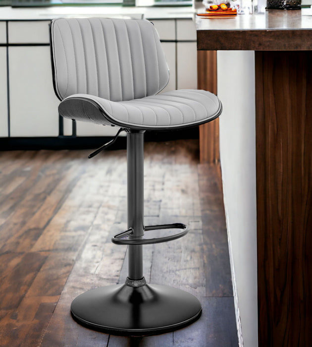 Swivel Adjustable Height Bar Chair - Gray