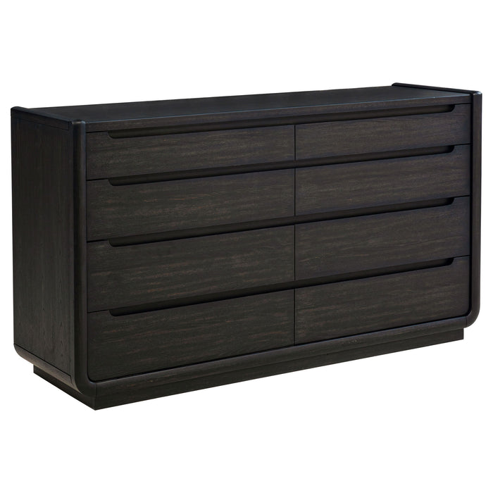 Bangor - 8 Drawer Bedroom Dresser Cabinet - Black Furniture Max