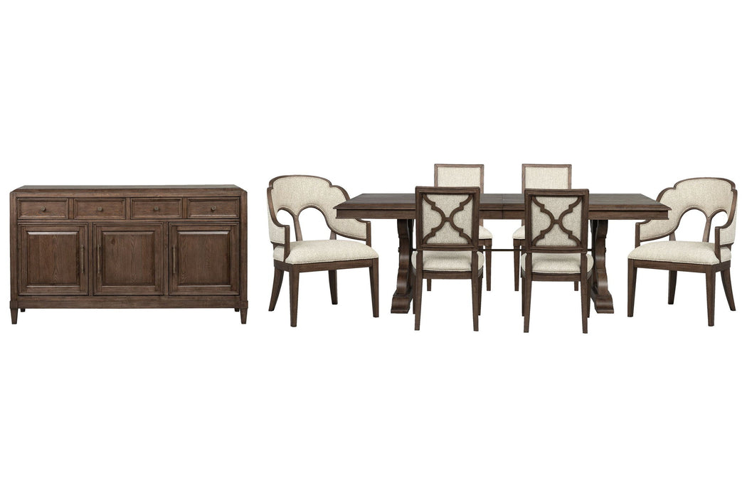 Jubilee - Extendable Trestle Dining Table Set Magnussen Furniture