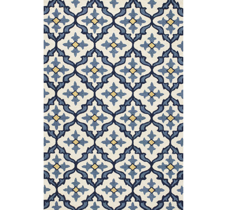 3' X 5' Moroccan Handmade Indoor / Outdoor Area Rug - Blue