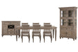 Lancaster - 9 Piece Extendable Rectangular Dining Table Set Magnussen Furniture