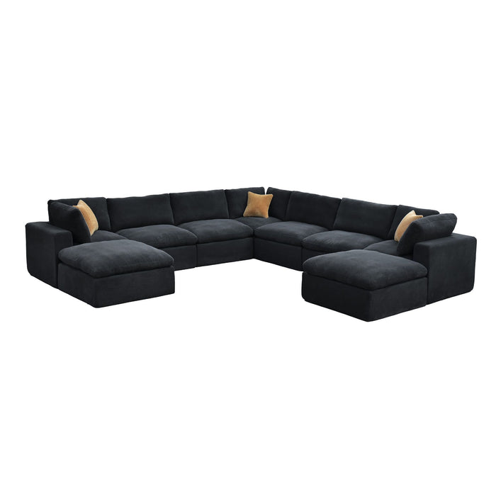 Custom Configuration Modular Sectional With Toss Pillows Home Essentials