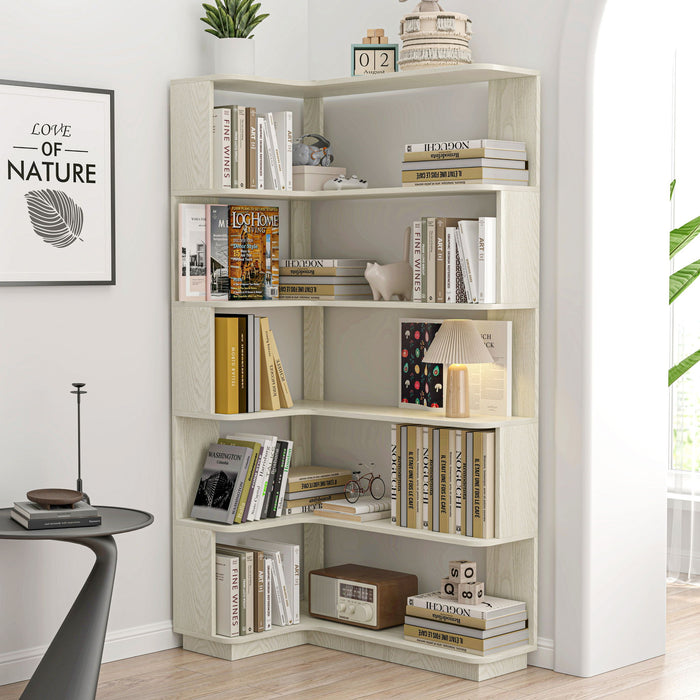 L-Shaped Design Corner Bookshelf Home Essentials