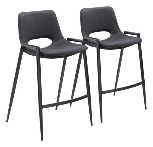 Desi - Counter Chair With Black Legs (Set of 2) Zuo Modern