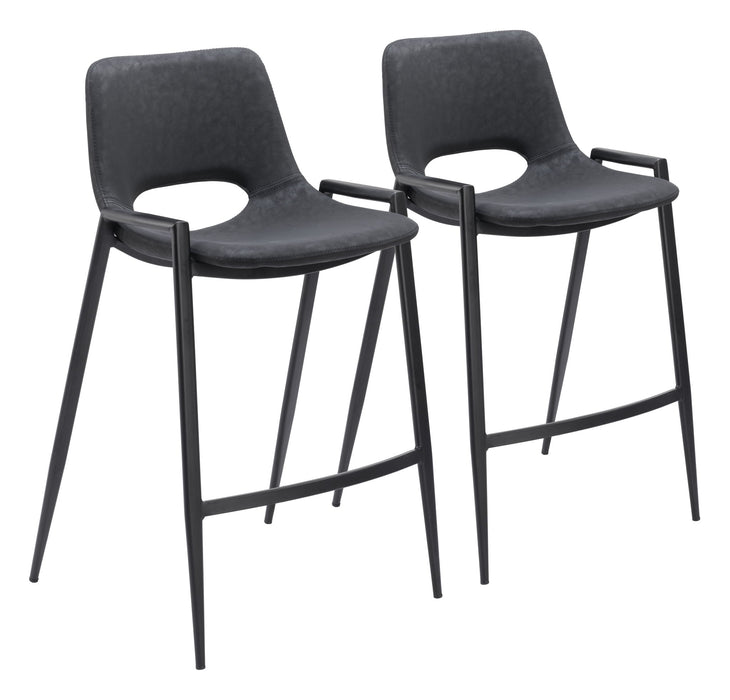 Desi - Counter Chair With Black Legs (Set of 2) Zuo Modern